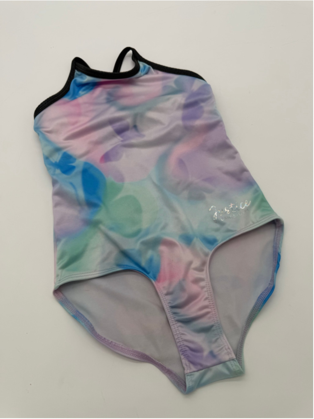 Justice Leotard Size 7/8 Purple Blue Tie Dye